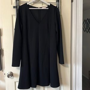 Loft long sleeve black dress